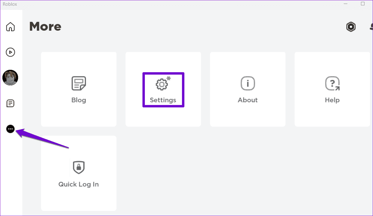 Open-Roblox-Settings-1 أفضل 7 إصلاحات لعدم عمل دردشة Roblox على Windows