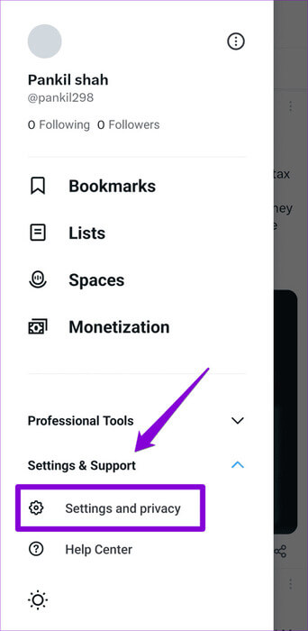 Open-Twitter-Settings-500x1024-1 أفضل 9 إصلاحات لمشكلة Twitter عالق على شاشة التحميل