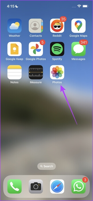 Open-the-Photos-App أفضل 5 إصلاحات لعدم ظهور صور iMessage في تطبيق الصور على iPhone وiPad وMac