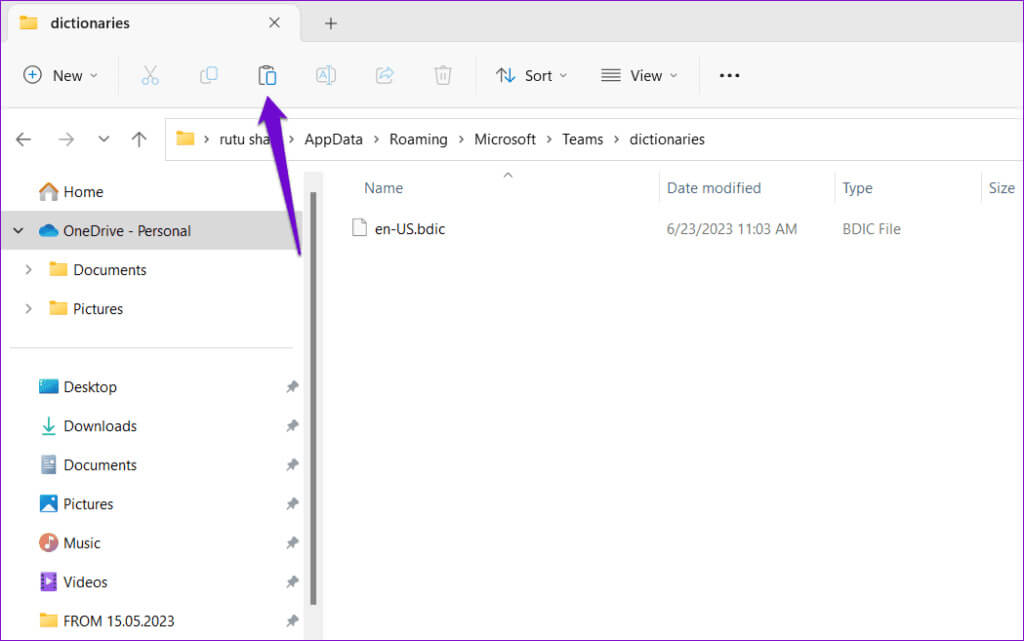 Paste-File-in-Chrome-User-Data-1024x641-1 أفضل 7 إصلاحات لعدم عمل التدقيق الإملائي في Microsoft Teams على Windows