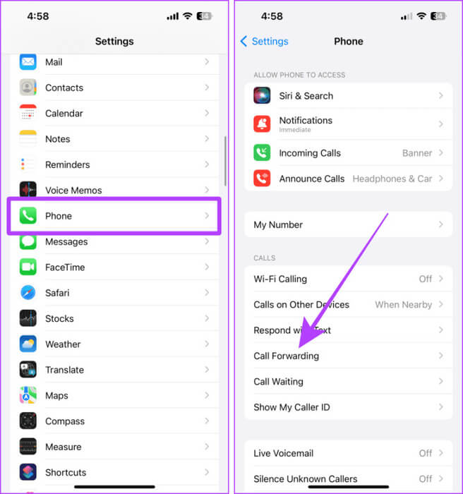 Phone-App-Settings-on-iPhone-768x820-1 كيفية استخدام البريد الصوتي (الناقل والمباشر) على iPhone