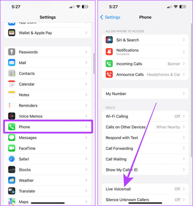 Phone-Setting-iPhone-768x820-1 كيفية استخدام البريد الصوتي (الناقل والمباشر) على iPhone