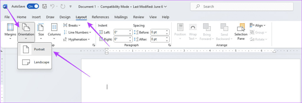 Pick-Page-Orientation-1024x350-1 أهم 7 إصلاحات عند استمرار الطابعة في الطباعة في الوضع الأفقي بدلاً من الوضع الرأسي على Windows 11