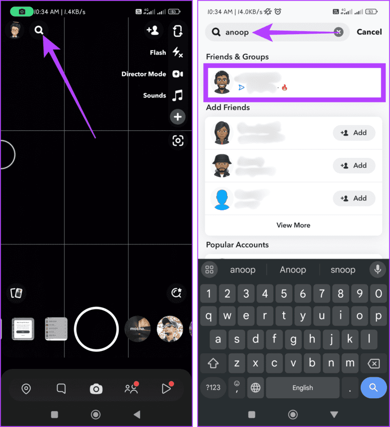 Press-the-search-icon-and-look-for-the-person-you-want-to-mute-notifications-for-1405x1536-1 كيفية كتم صوت شخص ما على Snapchat