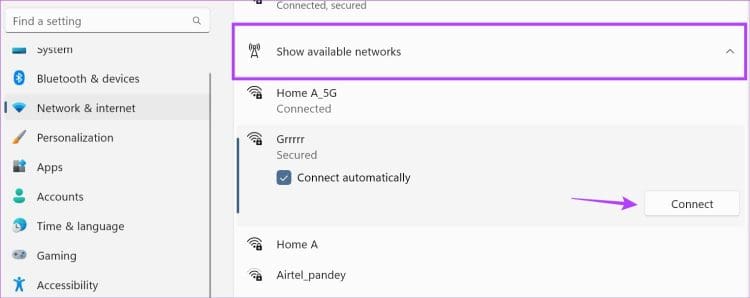 Reconnect-to-wifi-1-750x298-1 9 إصلاحات لخطأ "لا يمكن الاتصال بهذه الشبكة" على Windows 11