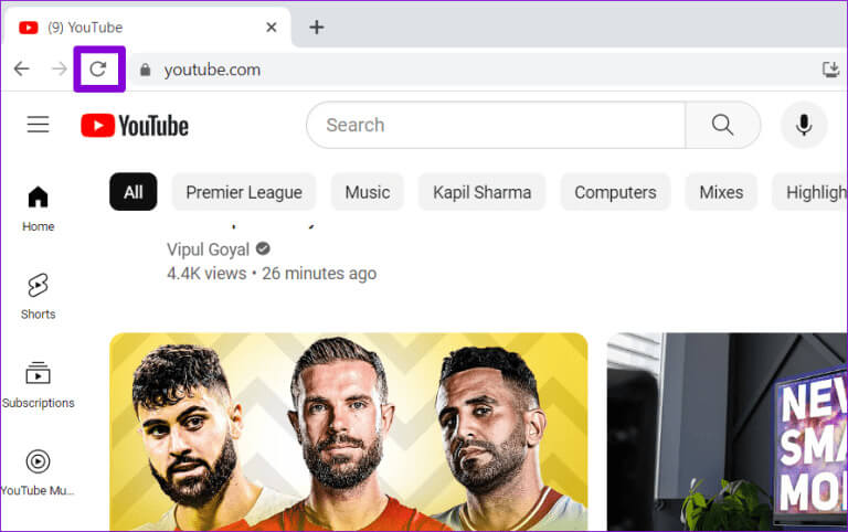 Refresh-Webpage-in-Chrome-768x482-1 أفضل 8 إصلاحات لعدم عمل الترجمات المغلقة على YouTube