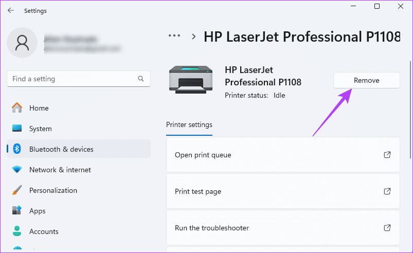 Remove-printer أهم 7 إصلاحات عند استمرار الطابعة في الطباعة في الوضع الأفقي بدلاً من الوضع الرأسي على Windows 11