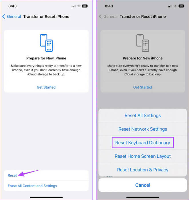 Reset-Keyboard-Dictionary-768x813-1 9 طرق لإصلاح اختفاء Memoji بعد تحديث iOS 17 على iPhone