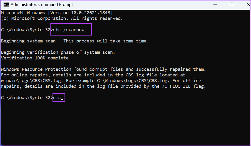 Run-SFC-scan-7 أفضل 7 إصلاحات لخطأ "توقف المضيف الأصلي عن العمل" في Windows 11