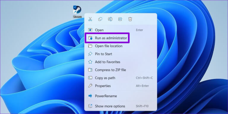 Run-Steam-as-Administrator-768x385-1 أفضل 7 إصلاحات لعدم عمل Steam Overlay في Windows