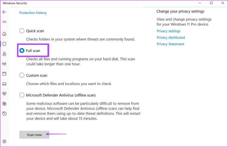 Run-a-Full-Malware-Scan-2-768x497-1 أفضل 8 إصلاحات لمشكلة "NSIS "Error Launching Installer في Windows 10 و11
