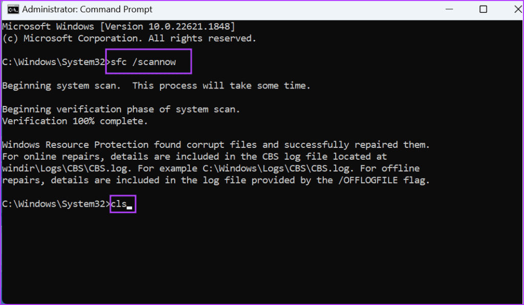 SFC-scan-11-1024x596-1 أهم 7 إصلاحات لـ "حدث خطأ أثناء تحميل مستكشف الأخطاء ومصلحها" في Windows 11