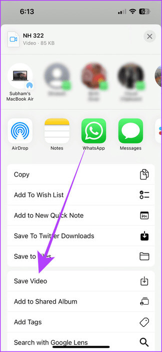 Save-Converted-Video-to-Photos 5 طرق لنسخ المذكرات الصوتية على iPhone