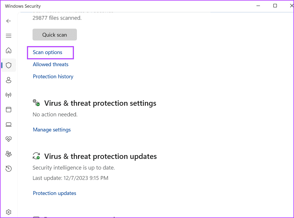 Scan-the-Drive-For-Malware-2 أفضل 7 إصلاحات لخطأ الفيروس "لم تكتمل العملية بنجاح" في Windows 11