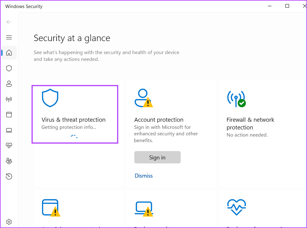 Scan-the-Drive-For-Malware أفضل 7 إصلاحات لخطأ الفيروس "لم تكتمل العملية بنجاح" في Windows 11