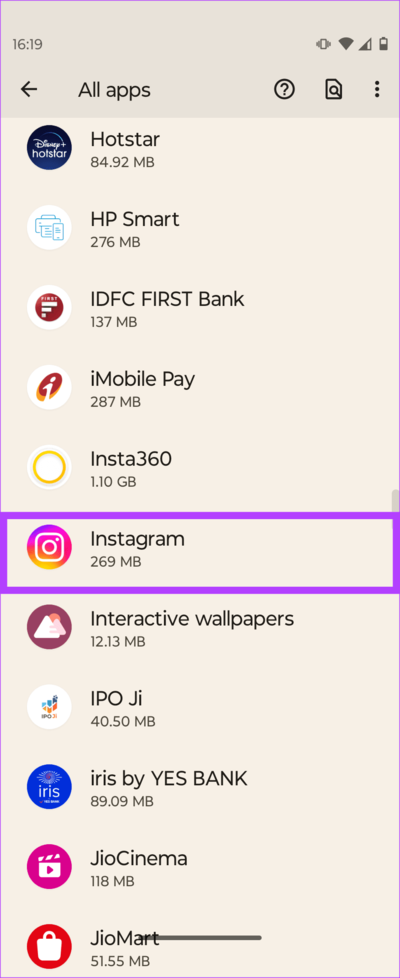 Search-Instagram 9 طرق لإصلاح تجمد وتوقف مقاطع الفيديو في قصص ومنشورات Instagram
