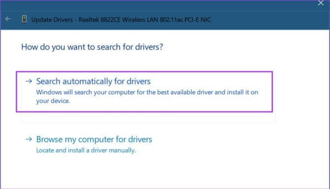 Search-for-driver-updates-1-672x385-1 9 إصلاحات لخطأ "لا يمكن الاتصال بهذه الشبكة" على Windows 11