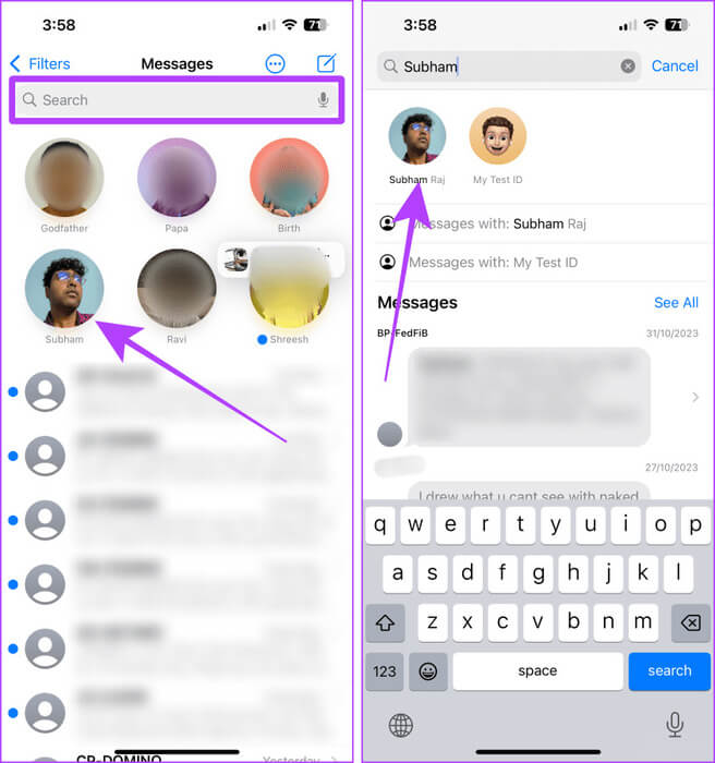 Search-in-iMessages 5 طرق لنسخ المذكرات الصوتية على iPhone