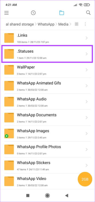 See-status-folder-e1705701117338 هل يمكنك رؤية حالة WhatsApp دون أن يعرف أحد