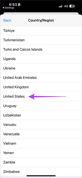 Select-Country كيفية تنزيل التطبيقات غير المتوفرة في منطقتك على iPhone
