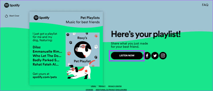 Select-listen-now-750x320-1 كيفية إنشاء قائمة تشغيل للحيوانات الأليفة على Spotify