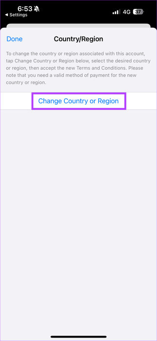 Tap-Change-Country-Region كيفية تنزيل التطبيقات غير المتوفرة في منطقتك على iPhone