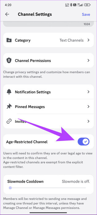 Tap-age-restricted-channel-692x1536-1 كيفية تمكين أو تعطيل قنوات NSFW على Discord