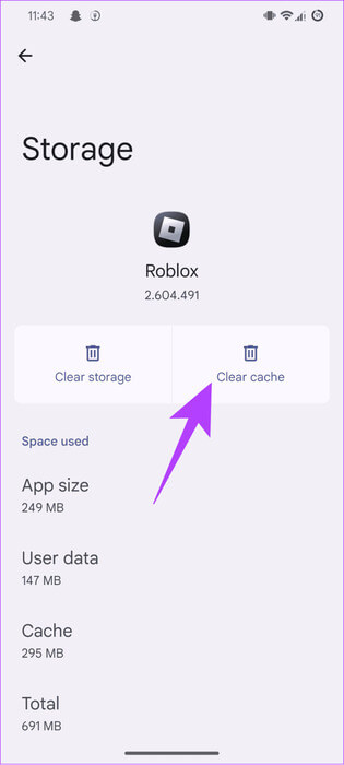 Tap-clear-cache-2-692x1536-1 14 أفضل الطرق لإصلاح رمز الخطأ Roblox 268