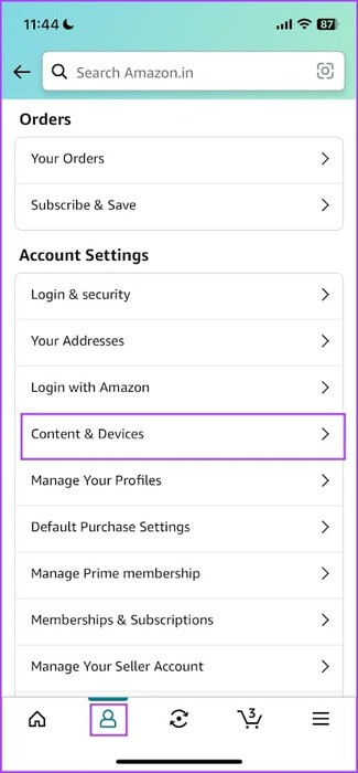 Tap-on-Content-and-Devices أفضل 4 إصلاحات لعدم مزامنة كتب Kindle بين الأجهزة