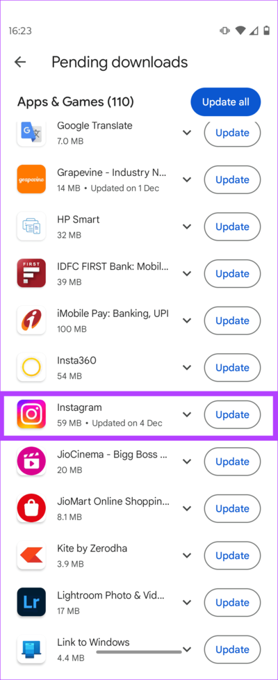 Tap-on-Instagram-App 9 طرق لإصلاح تجمد وتوقف مقاطع الفيديو في قصص ومنشورات Instagram