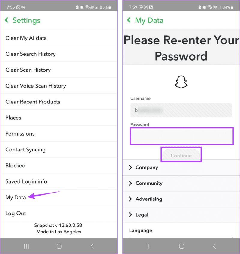 Tap-on-My-Data كيفية رؤية الأصدقاء المحذوفين على Snapchat