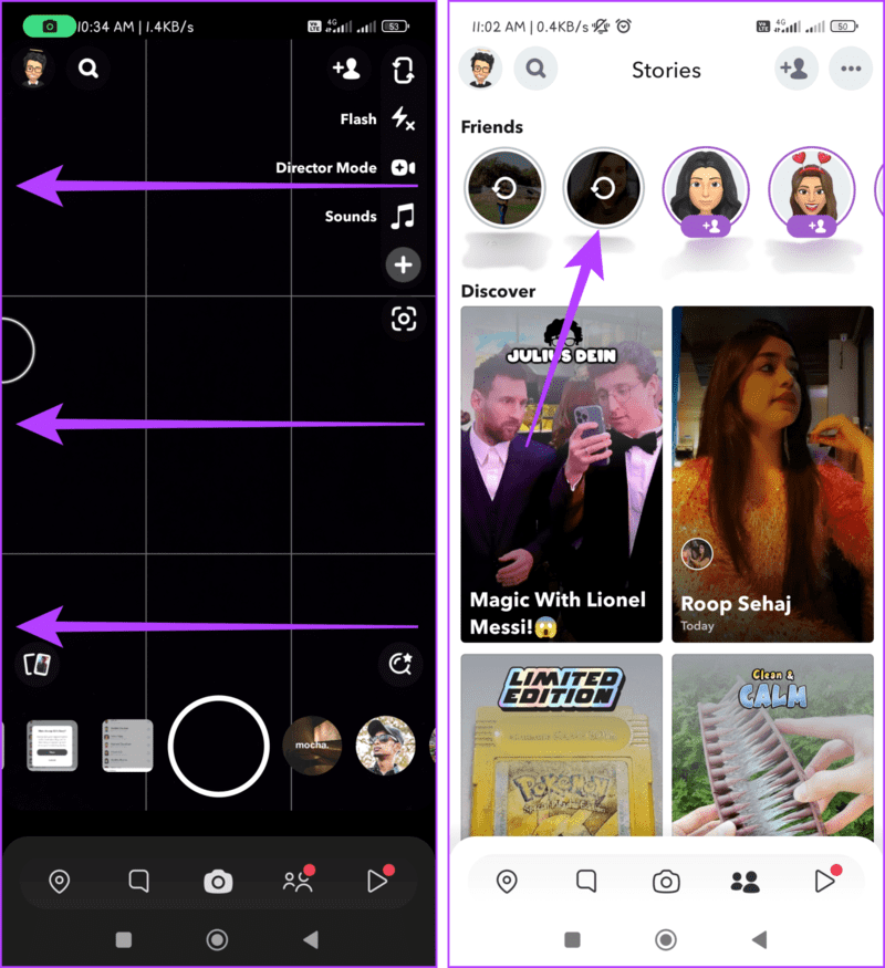 Tap-the-Stories-icon-and-search-the-story-from-the-person-you-want-to-mute-1405x1536-1 كيفية كتم صوت شخص ما على Snapchat