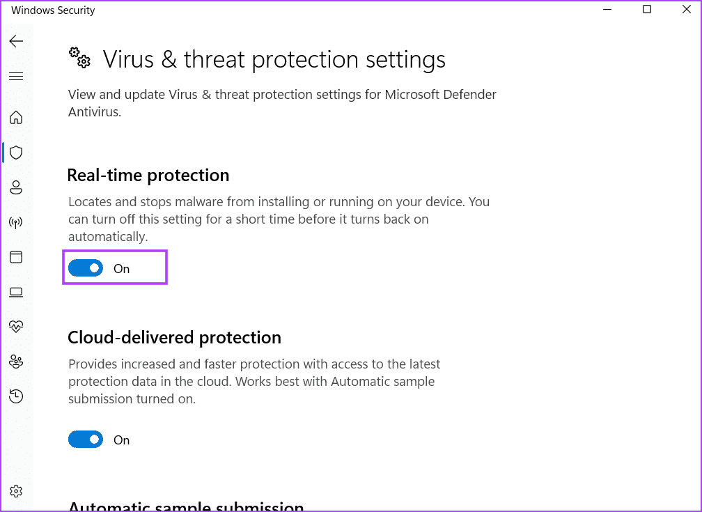 Temporarily-Disable-Antivirus-Program-3 أفضل 7 إصلاحات لخطأ الفيروس "لم تكتمل العملية بنجاح" في Windows 11