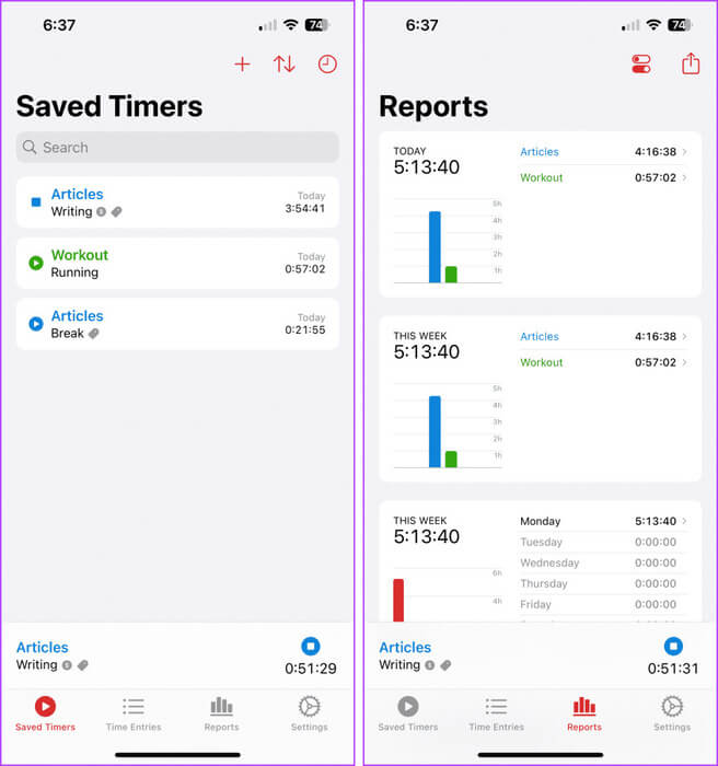 Timery-Time-Tracking-App-1 أفضل 6 تطبيقات لتتبع الوقت لأجهزة iPhone وAndroid