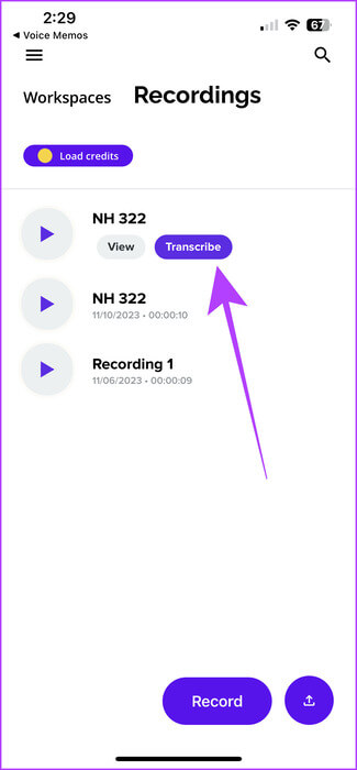 Transcribe-Voice-Memo-using-Rev-app 5 طرق لنسخ المذكرات الصوتية على iPhone
