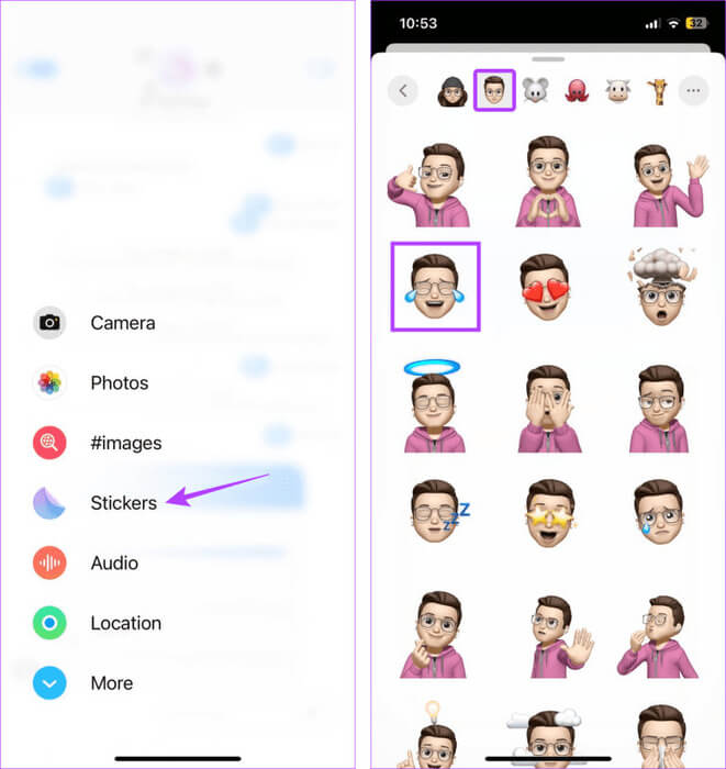 Try-sending-a-memoji-768x813-1 9 طرق لإصلاح اختفاء Memoji بعد تحديث iOS 17 على iPhone