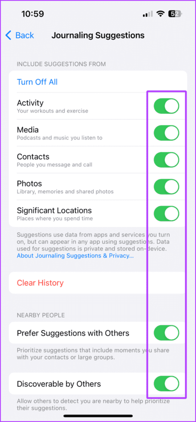 Turn-Journaling-Suggestions-On-or-Off-on-iPhone-713x1536-1 كيفية استخدام تطبيق Journal على هاتفك iPhone