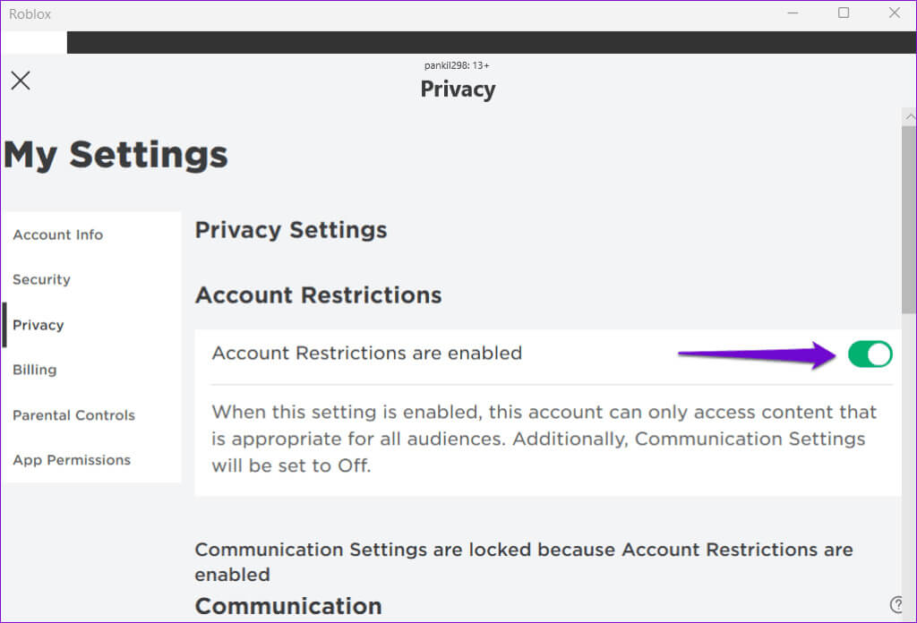 Turn-Off-Restrictions-on-Roblox-1-1024x696-1 أفضل 8 إصلاحات لعدم إمكانية الانضمام إلى ألعاب Roblox