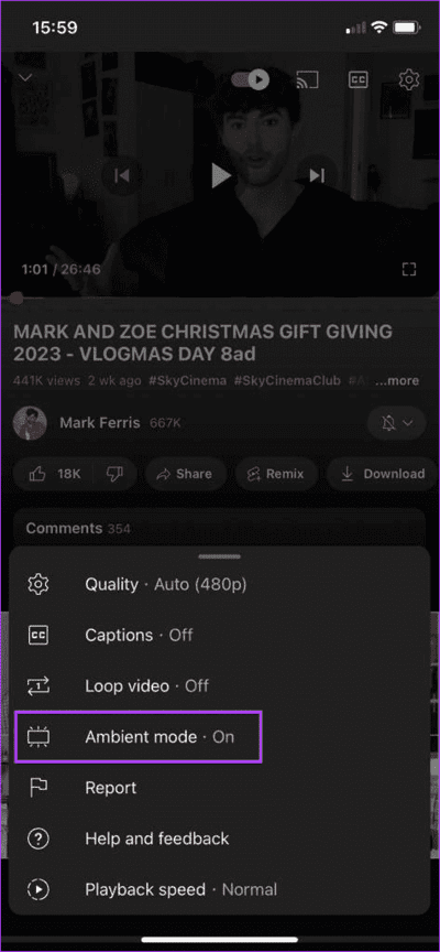 Turn-off-YouTube-Ambient-Mode ما هو الوضع المحيطي في YouTube وماذا يفعل؟
