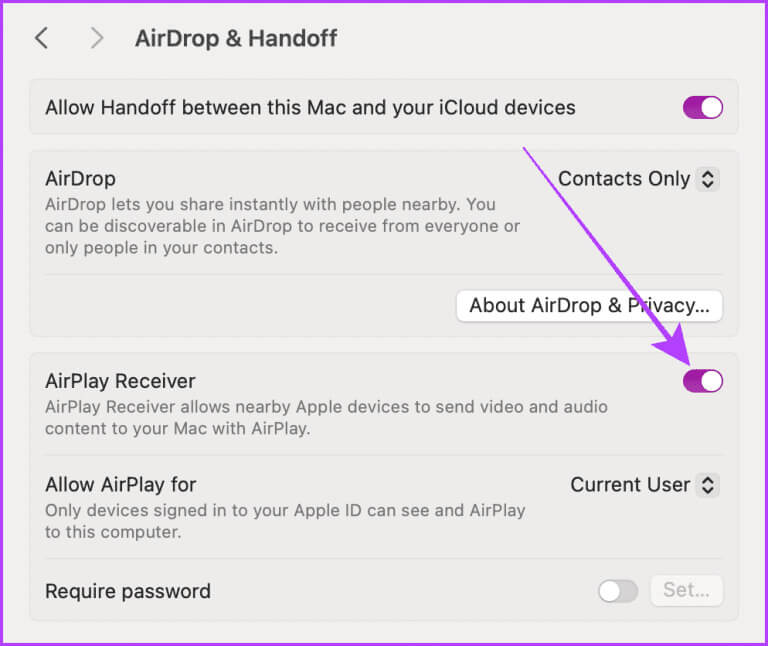 Turn-on-AirPlay-Receiver-for-Mac-768x646-1 طريقتان لعكس شاشة iPhone على Mac
