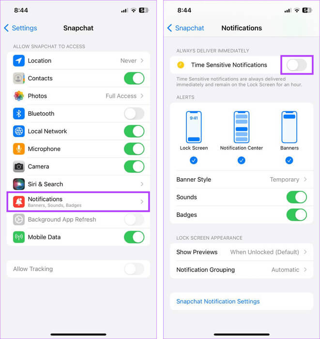 Turn-the-toggle-on ما هي الإشعارات الحساسة للوقت على iPhone