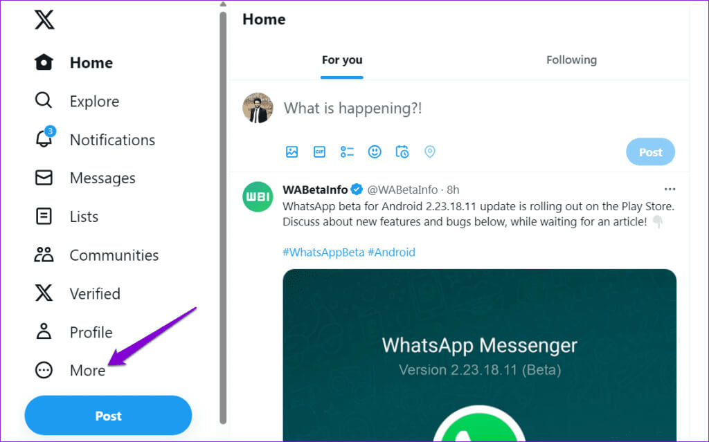 Twitter-for-Web-1024x639-1 أفضل 9 إصلاحات لمشكلة Twitter عالق على شاشة التحميل