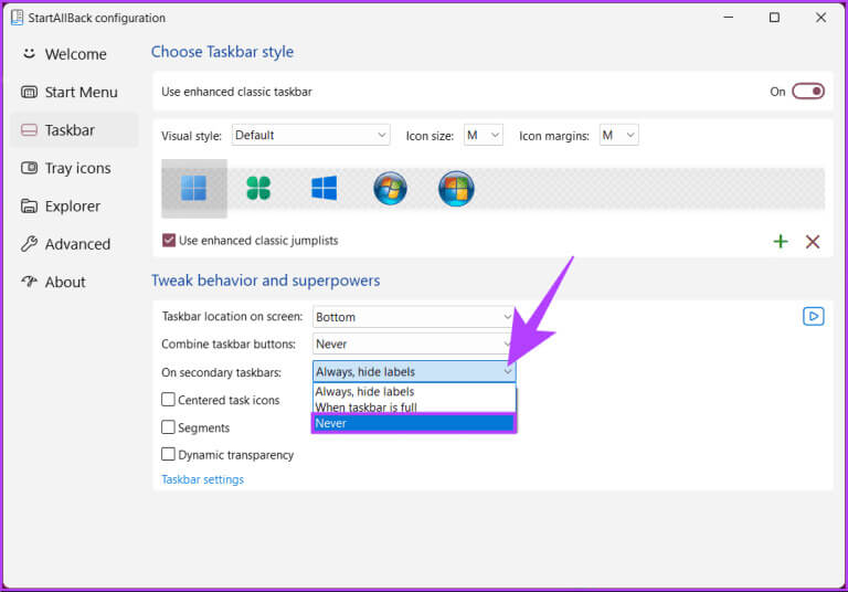 Ungroup-Taskbar-Icons-in-Windows-11_8-768x536-1 4 طرق لفك تجميع أيقونات شريط المهام في Windows 11