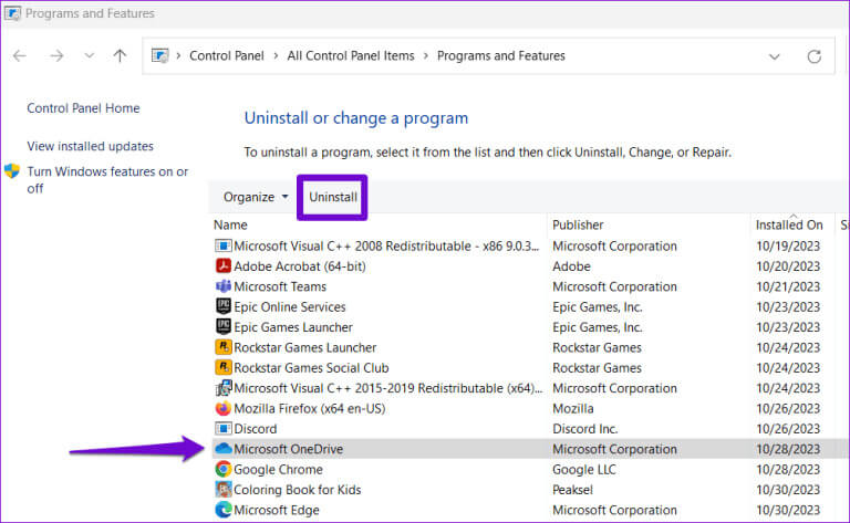 Uninstall-OneDrive-From-Windows-768x473-1 أفضل 6 إصلاحات لعدم ظهور OneDrive في مستكشف الملفات على Windows