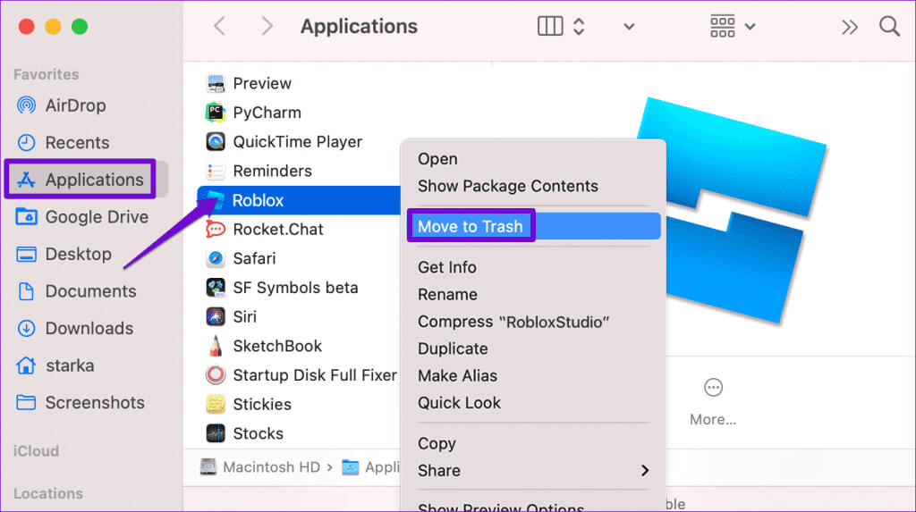 Uninstall-Roblox-From-Mac-1024x573-1 أفضل 8 إصلاحات لعدم إمكانية الانضمام إلى ألعاب Roblox