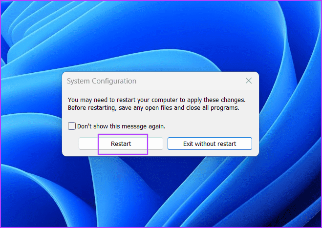 Use-Safe-Mode-to-Complete-the-Operation-4 أفضل 7 إصلاحات لخطأ الفيروس "لم تكتمل العملية بنجاح" في Windows 11