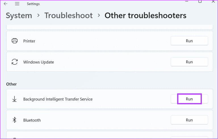 Use-the-Background-Intelligent-Transfer-Service-Troubleshooter-2-768x488-1 9 إصلاحات لمشكلة "خدمة النقل الذكي في الخلفية (BITS) تستمر في التوقف" في Windows 10 و11