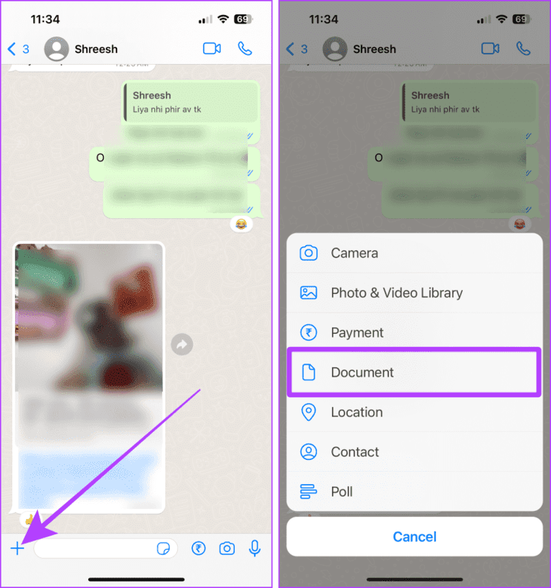 WhatsApp-Chat-on-iPhone-1 4 طرق لإرسال الصور كمستندات على WhatsApp باستخدام iPhone