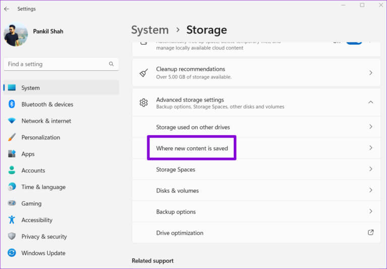 Where-Content-Is-Saved-on-Windows-768x535-1 أفضل 5 إصلاحات لمشكلة استمرار محرك الأقراص في الامتلاء على Windows