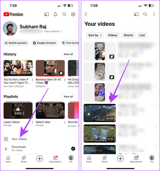 Your-Uploaded-Videos-on-YouTube 5 طرق لنسخ المذكرات الصوتية على iPhone